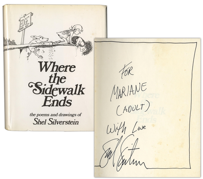 Shel Silverstein Signed Copy of Where the Sidewalk Ends -- A Very Rare Title Signed by Silverstein